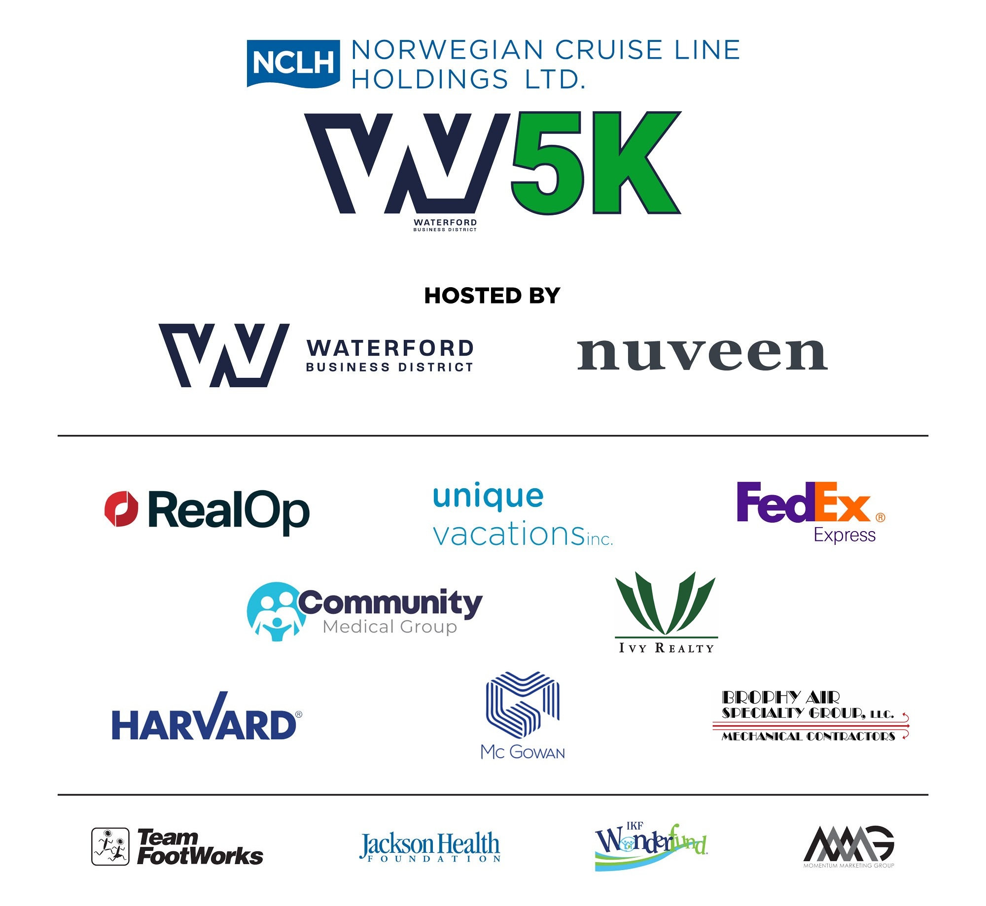NCLH Waterford 5K Sponsors